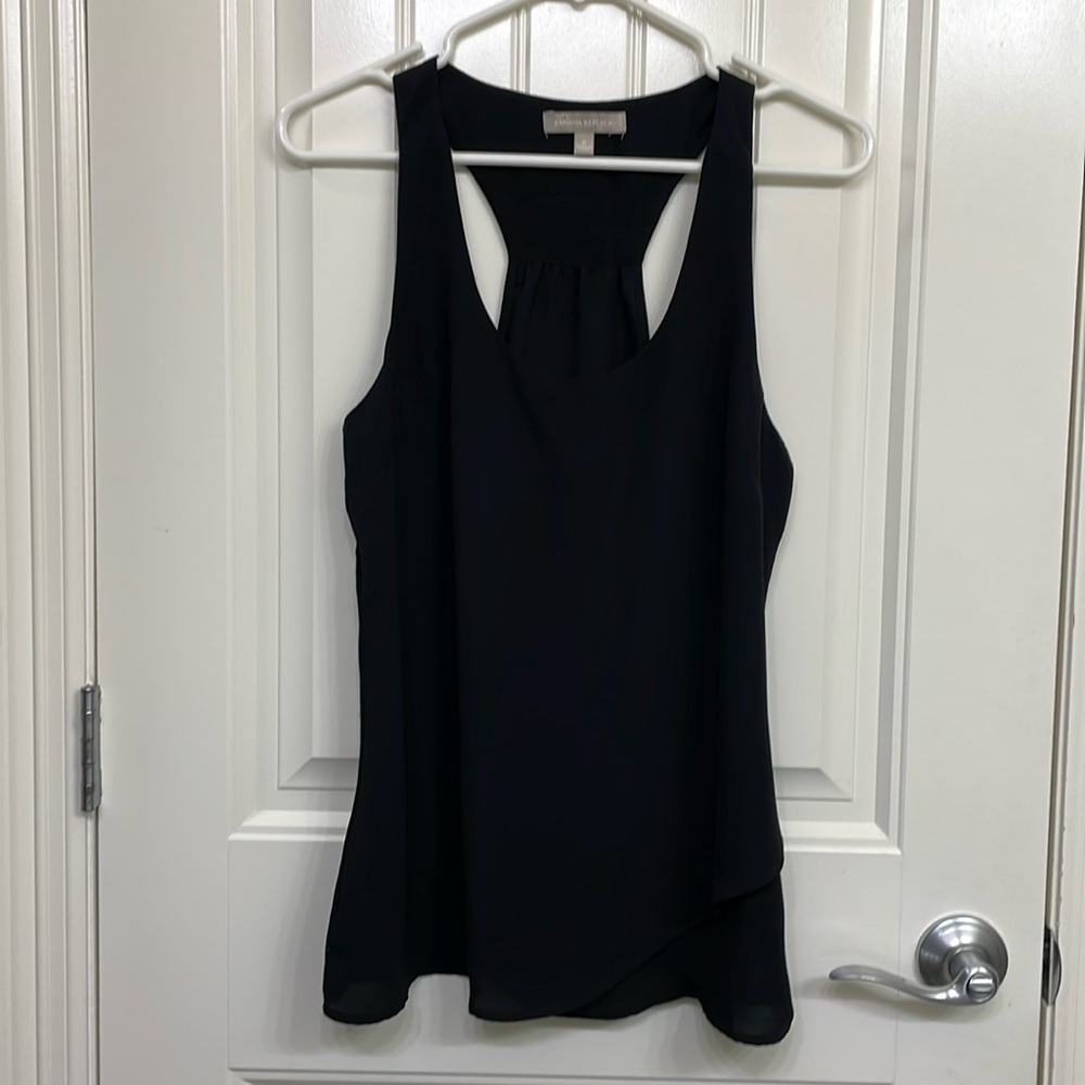 Banana Republic Delicate Black Sheer Racerback Tank